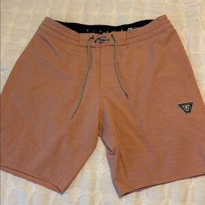 VISSLA Coral Board Shorts with Black Waistband